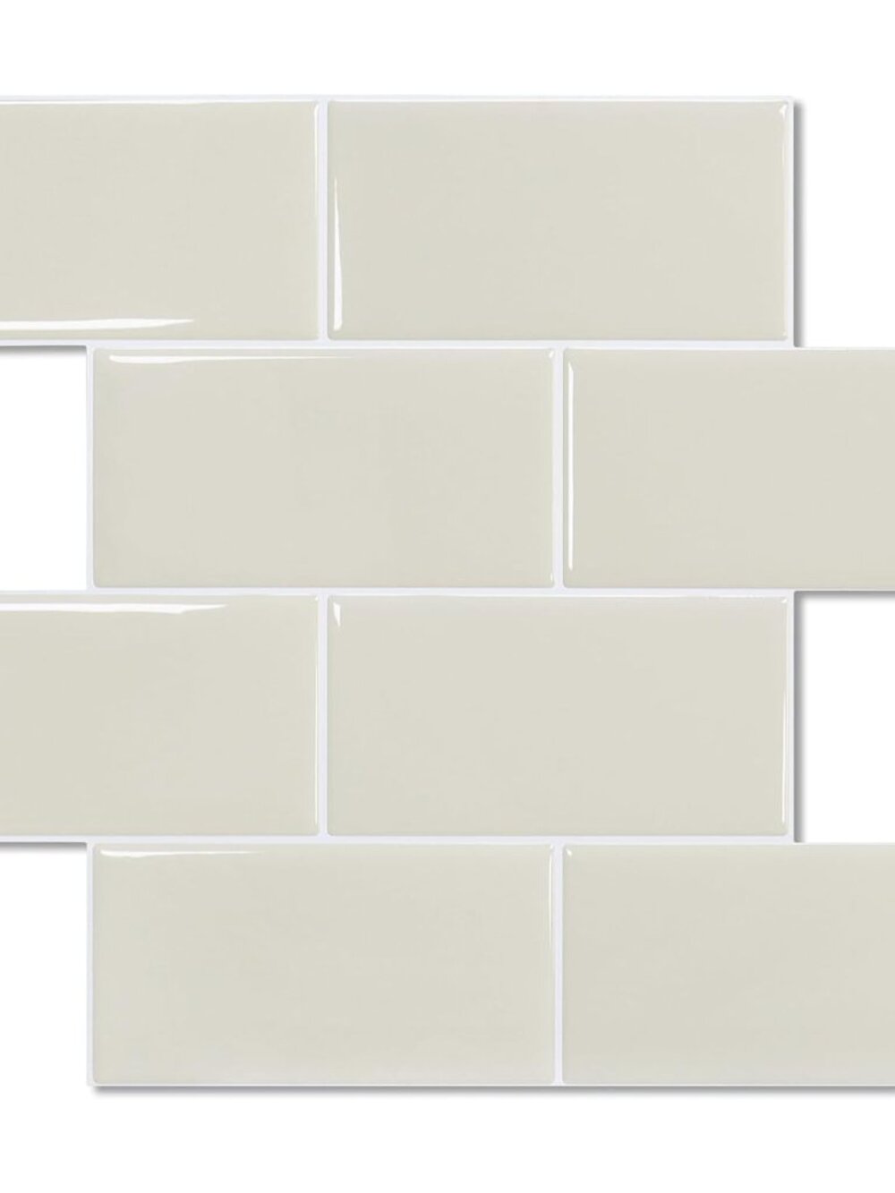 10-Sheet Backsplash Peel and Stick Subway TileThicker Design